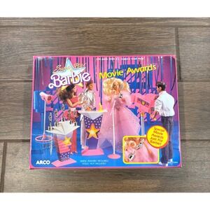 Vintage 1988 Super Star Barbie Movie Awards Playset Arco Mattel Collectible 80s
